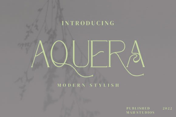 Aquera: A Stylish Serif Font for Campaigns