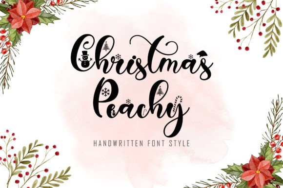 Christmas Peachy Font: Festive Typography for Editorial Design