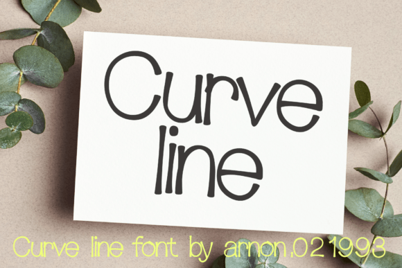 Curve Line Font for Creative Makers