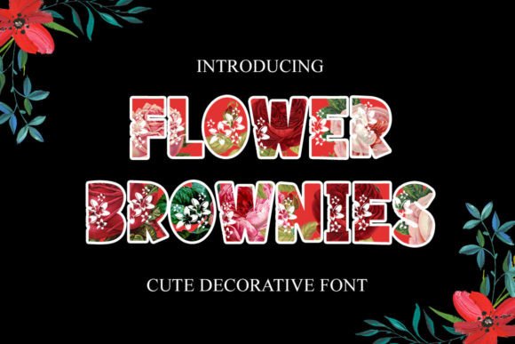 Flower Brownies: A Sweet Font for Creative Projects