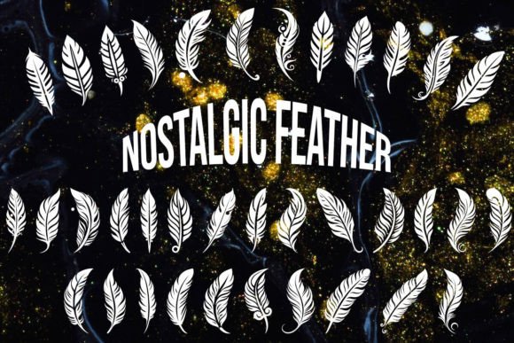 Nostalgic Feather Font for Web Design
