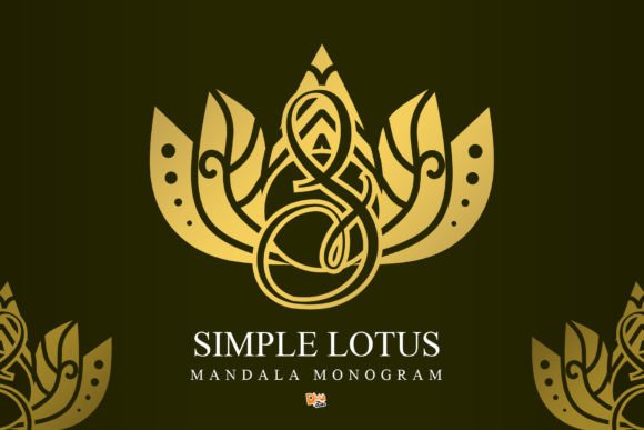 Simple Lotus Mandala Font